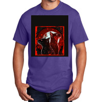 Red And Black Cats Howling At The Moon V2 Red No28   Collection   Cats Basic T-shirt | Artistshot