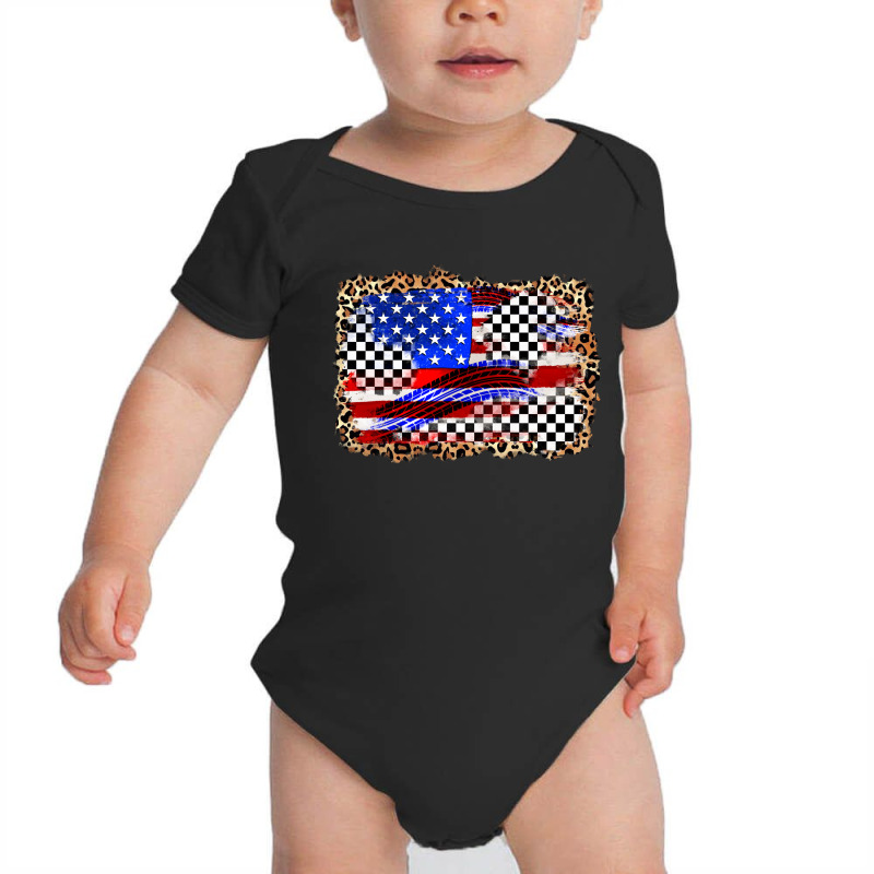 Race American Flag Baby Bodysuit by Zillion Design Studio | Artistshot