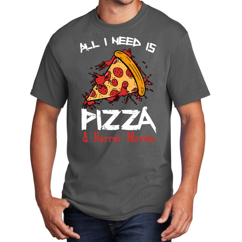 Bloody Pizza Horror Movies Costume Funny Food Halloween Gift Basic T-shirt | Artistshot