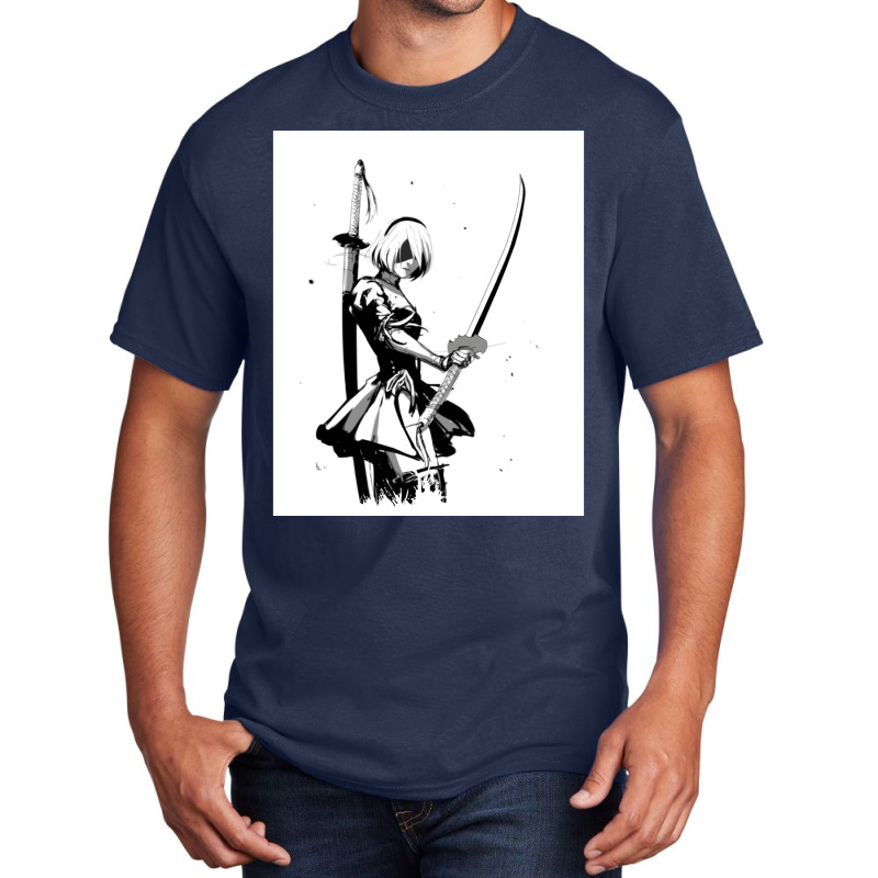 Automata Blade Graphic Tshirt Aesthetic Girl Basic T-shirt | Artistshot