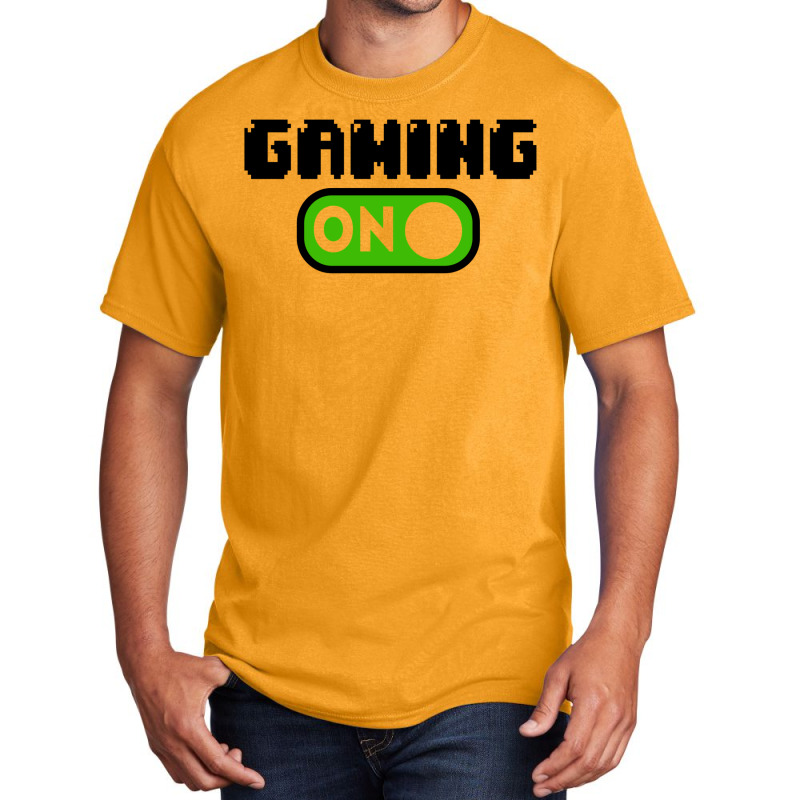 Gaming Mode On Nerd Geek Pc Controller Graphic Gamer Sayings Graphic C Basic T-shirt | Artistshot