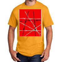 Barbed Wire Red Graphic Poster Yellow Basic T-shirt | Artistshot