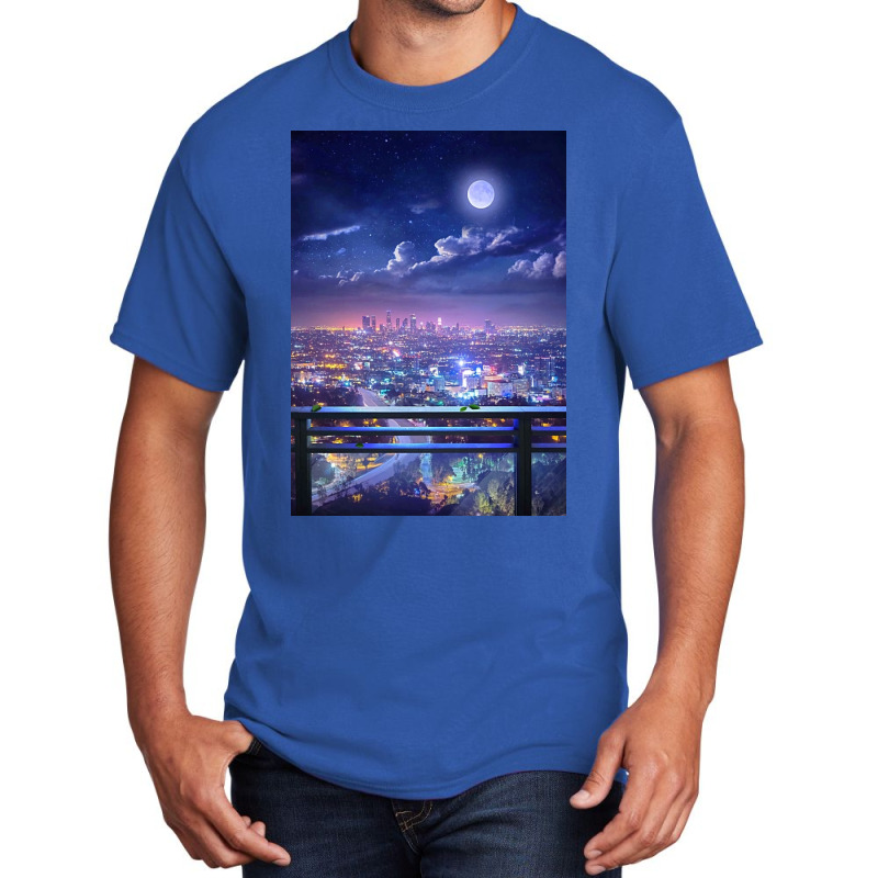 Lofi City Poster Aesthetic Basic T-shirt | Artistshot