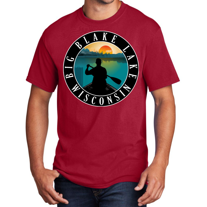 Big Blake Lake Lake Wisconsin T  Shirt Big Blake Lake Wisconsin Canoei Basic T-shirt | Artistshot