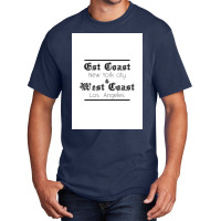 T Shirt East Coast West Caost Poster Red Basic T-shirt | Artistshot