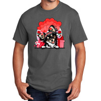 Tri Colo Chihuahua Valentines Day Dog Hearts Flowers Basic T-shirt | Artistshot