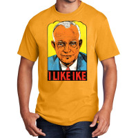 I Like Ike   Vintage Style Eisenhower Graphic Basic T-shirt | Artistshot