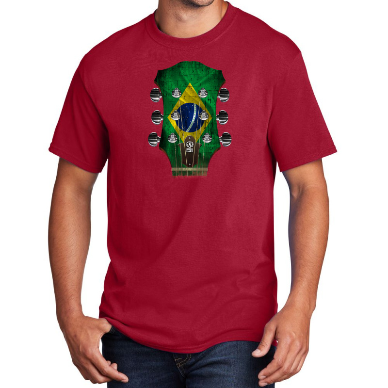 Guitar Headstock Brazil Basic T-shirt by CharlesZacharias | Artistshot