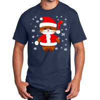 Cat Christmas Snow Basic T-shirt | Artistshot