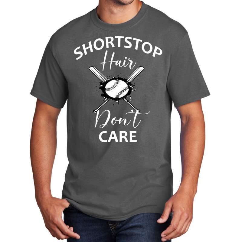 Softball Teen Girls Women Shortstop Hair Dont Care Saying Basic T-shirt | Artistshot