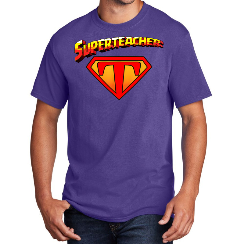 Superteacher Superhero Funny Teacher Superteacher Basic T-shirt | Artistshot