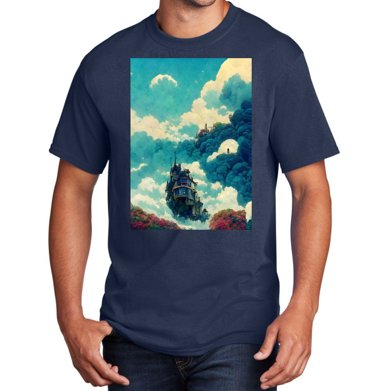 Moving Castle Basic T-shirt by robertgayt | Artistshot