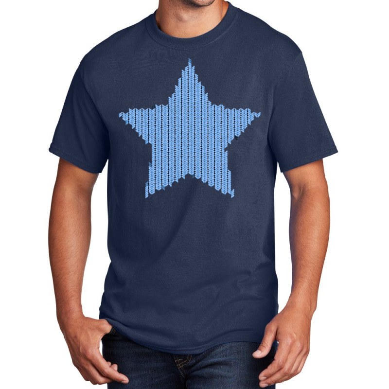 Knitted Blue Star Kids Pullover Humor Basic T-shirt by orriabijli6 | Artistshot