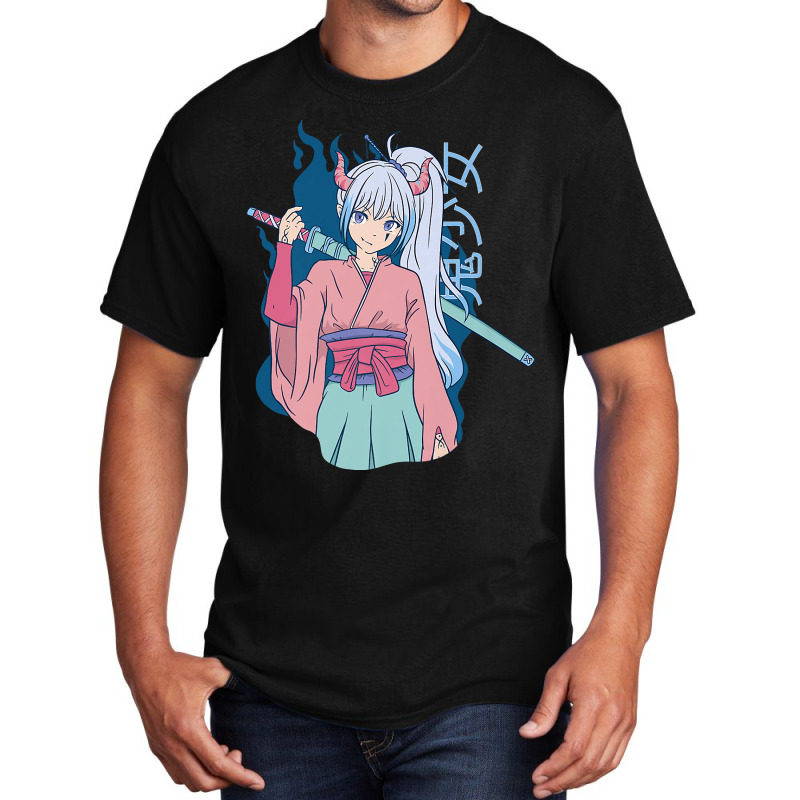 Japanese Anime Demon Samurai Ninja Girl Katana Sword Premium Basic T-shirt | Artistshot