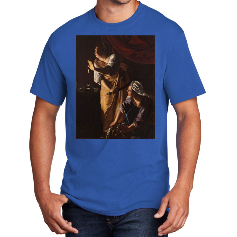 Artemisia Gentileschi   Judith And Her Maidservant With The Head Of Ho Basic T-shirt by apsnermutume | Artistshot