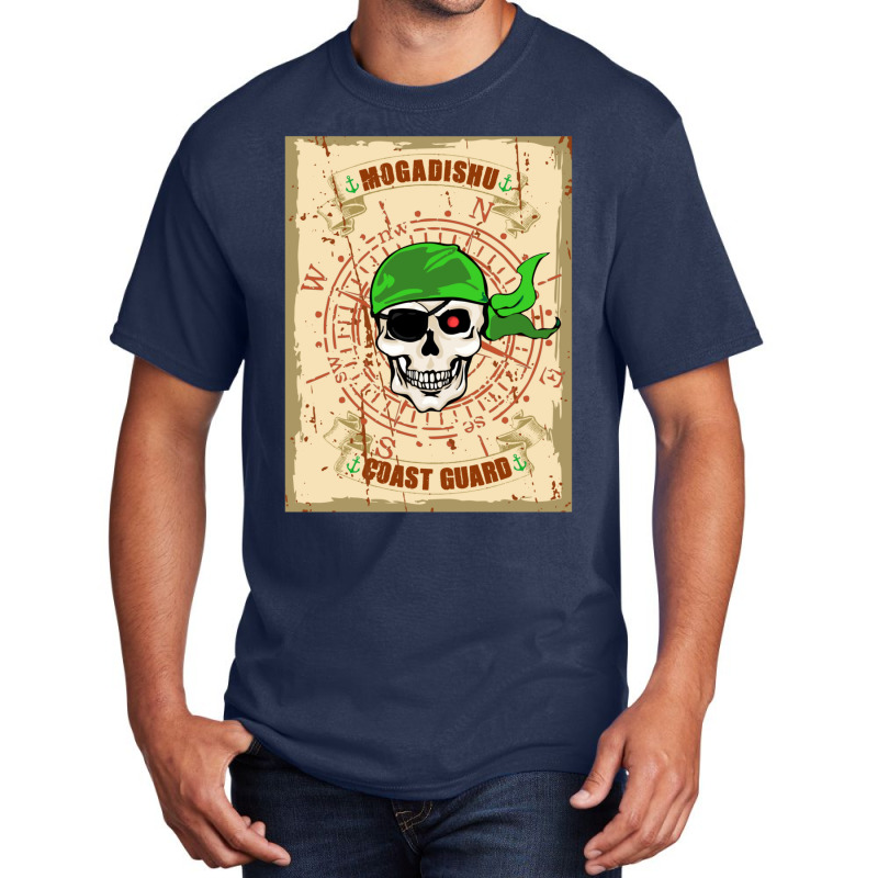 Pirate Mogadishu Coast Guard Basic T-shirt by ekukaevelsy | Artistshot