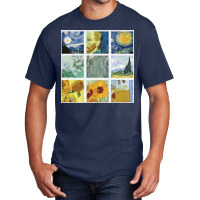 Vincent Van Gogh Painting Grid Basic T-shirt | Artistshot