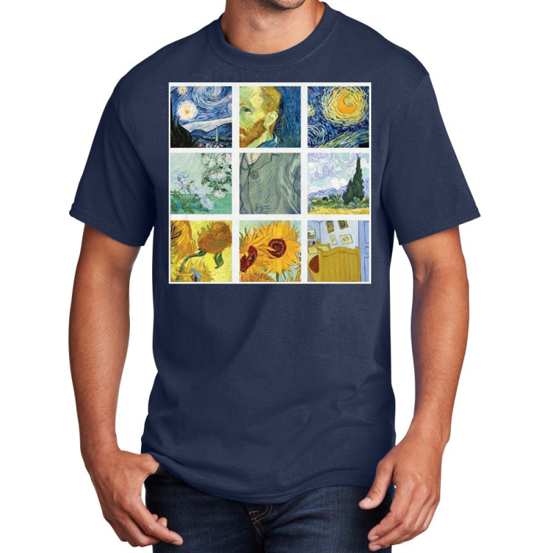 Vincent Van Gogh Painting Grid Basic T-shirt | Artistshot