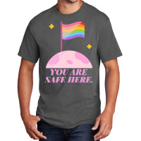 You Are Safe Here Pastel Basic T-shirt | Artistshot