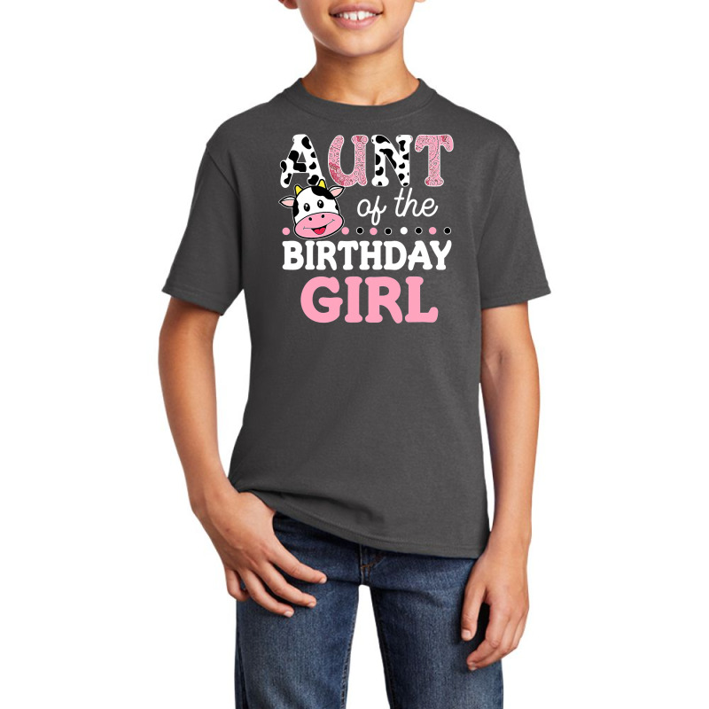 Aunt Of The Birthday Boy Aunt 1st Birthday Crew Farm Basic Youth T-shirt | Artistshot