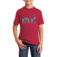 Trending Miami Beach Florida Palm Trees Basic Youth T-shirt | Artistshot