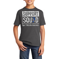 Support Squad Type 1 Diabetes Awareness Ribbon Basic Youth T-shirt | Artistshot