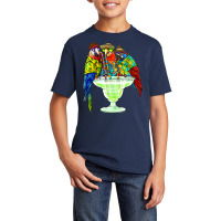 Parrots Drinking Margarita Hawaiian  Vacation Birds Basic Youth T-shirt | Artistshot