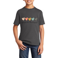 Speech Therapy Leopard Hearts Speech Language Pathology Slp Basic Youth T-shirt | Artistshot