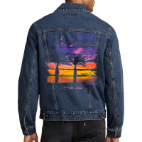 Palm Trees T  Shirt A Beautiful Painting That Shows The Atmosphere Of Men Denim Jacket | Artistshot