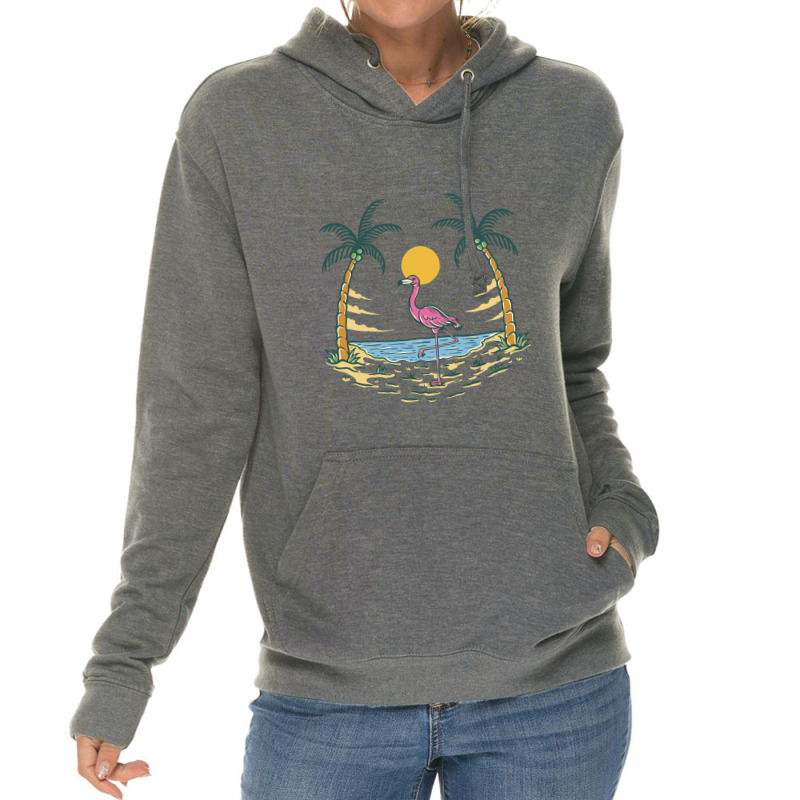 Summer Vibes Flamingo Lightweight Hoodie by Mangustudio | Artistshot