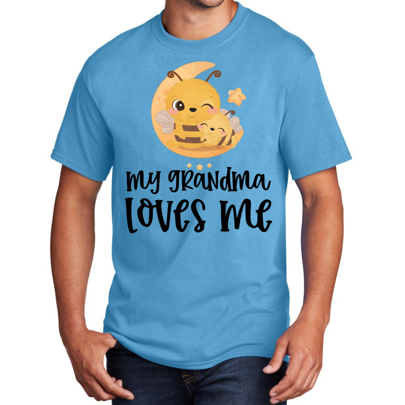 Bees Moon My Grandma Loves Me Basic T-shirt by CueTrendyFinds | Artistshot