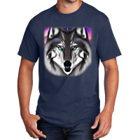 Wolf Head Design Art Predator Face Imprint With Wild Animal T Shirt Basic T-shirt | Artistshot