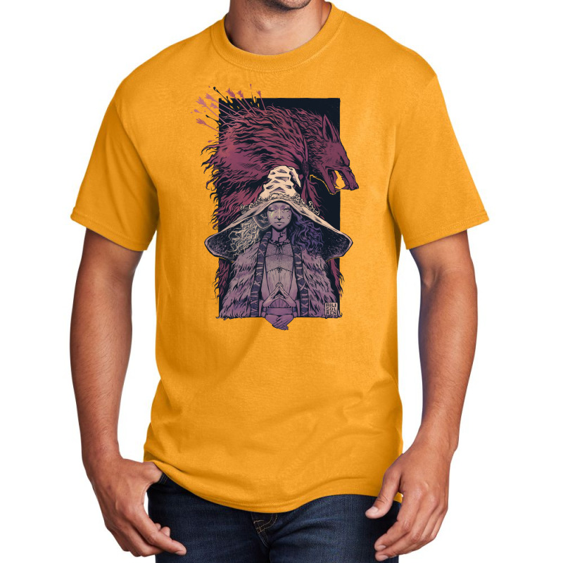 Ranni And The Baleful Shadow   Desaturated Basic T-shirt | Artistshot