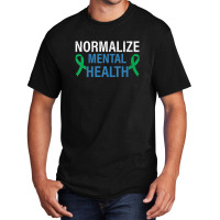 Normalize Mental Health Awareness Therapist Graphic Basic T-shirt | Artistshot