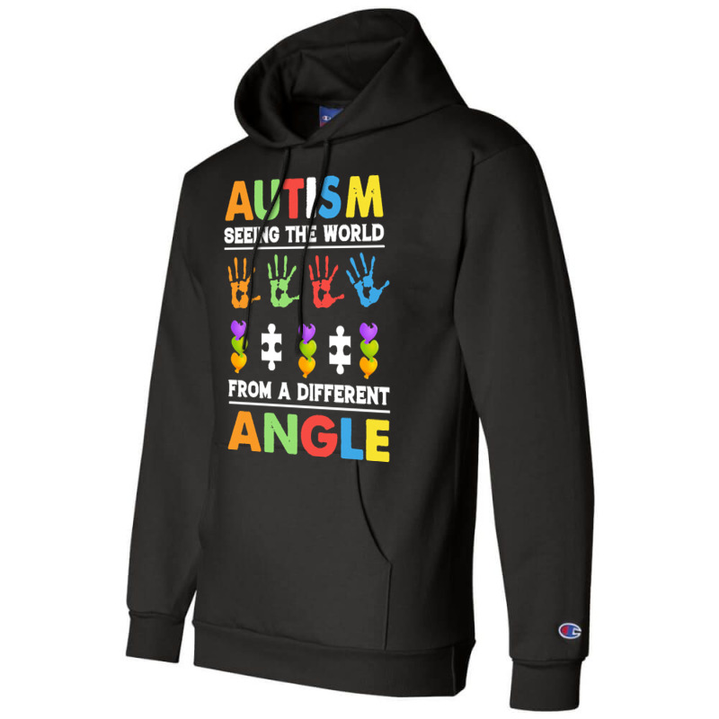 Autism Awareness Month T  Shirt Funny Autism Awareness Seeing The Worl Champion Hoodie by joanie38206 | Artistshot