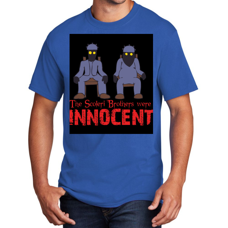 The Scoleri Brothers Were Innocent Essential Poster 80s Basic T-shirt by persiefennink | Artistshot