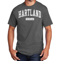 Hartland Michigan Mi Vintage Athletic Sports Design T Shirt Basic T-shirt | Artistshot