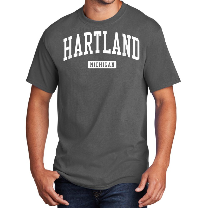 Hartland Michigan Mi Vintage Athletic Sports Design T Shirt Basic T-shirt by barrydygertkkx | Artistshot