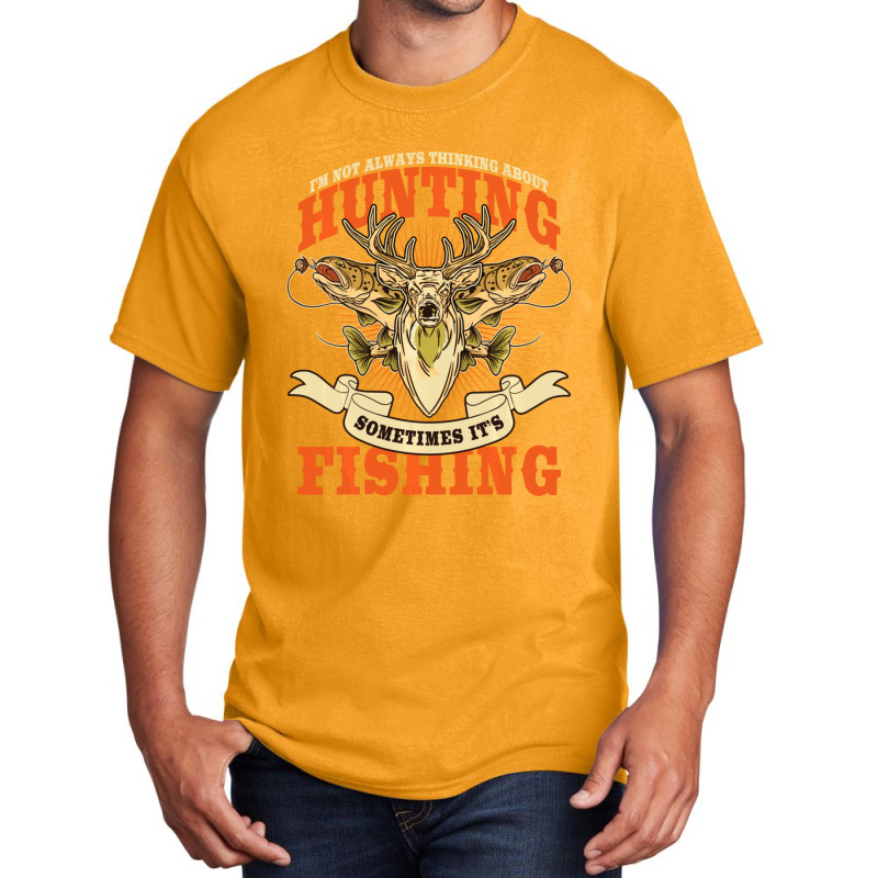 Limited Edition Hunting And Fishing, Phrase, Deer, Fish Themed Basic T-shirt | Artistshot