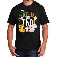 Hot Trend I'm Wild And Two Zoo Theme Birthday Safari Jungle Animals Basic T-shirt | Artistshot