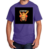 Viking Warrior With Winged Helmet And Mustache  Yellow 80s Basic T-shirt | Artistshot