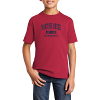 Martins Creek Pennsylvania Pa Vintage Athletic Sports Design Basic Youth T-shirt | Artistshot