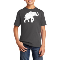 Distressed Elephant Silhouette Basic Youth T-shirt | Artistshot