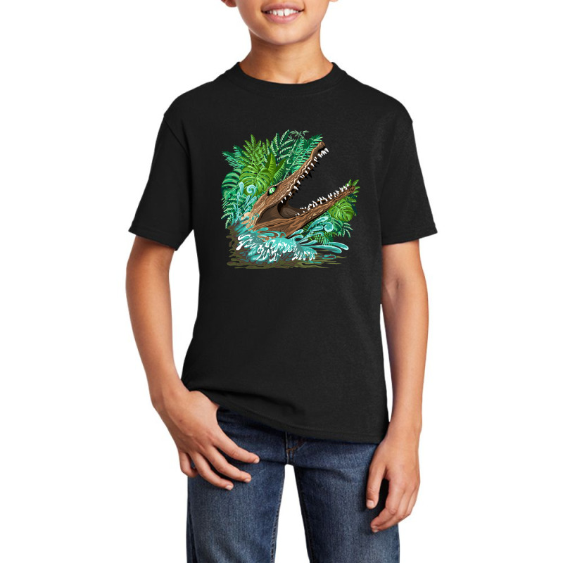 Hot Trend Crocodile Alligator Attack In The Swamp Basic Youth T-shirt by macklinsampson | Artistshot