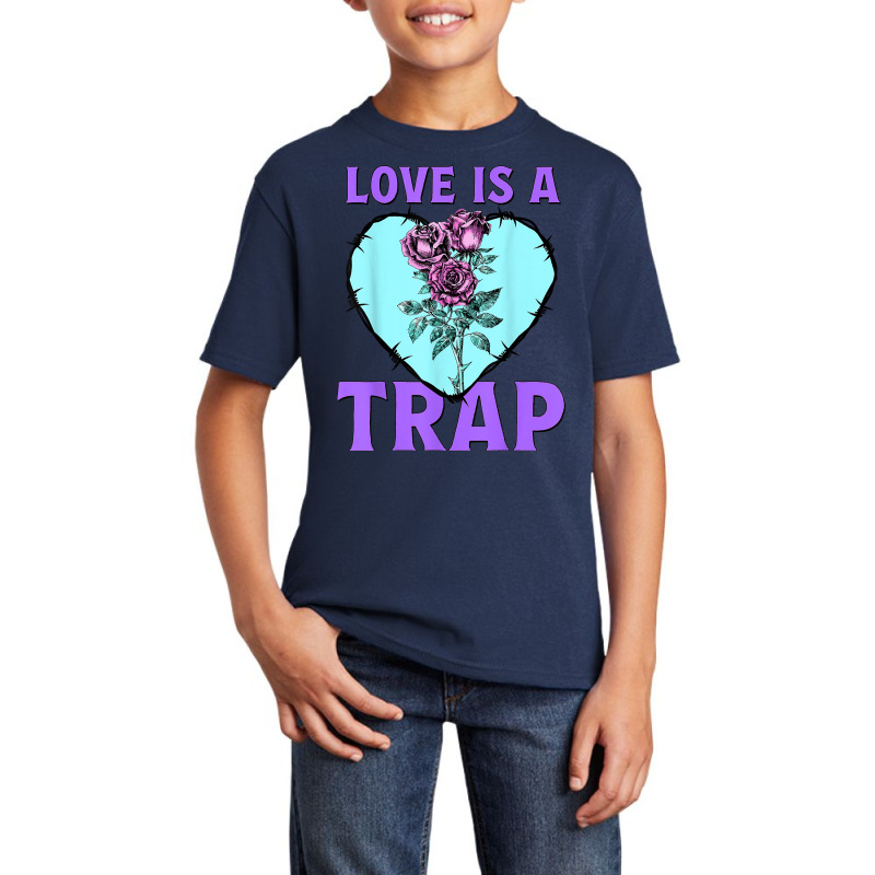 Anti Valentine Day Pastel Color Love A Trap Roses Thorns T Shirt Basic Youth T-shirt | Artistshot