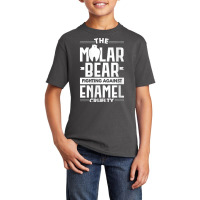 Womens The Molar Bear Fighting Against Enamel Cruelty Tooth Fairy V Ne Basic Youth T-shirt | Artistshot