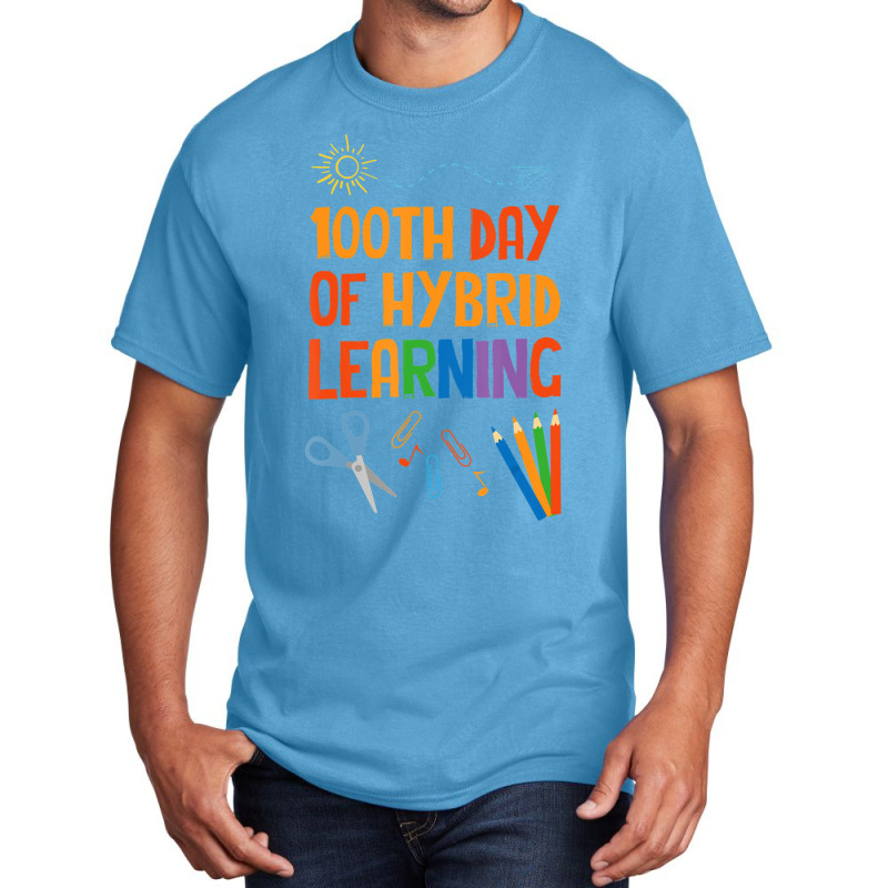 Limited Edition 100th Day Of Hybrid Learning Hundred Days Of School Basic T-shirt by Kristina Ritchey | Artistshot