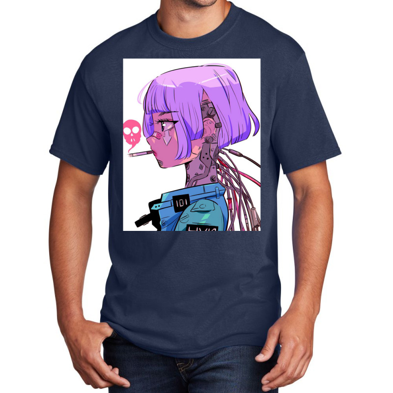 Cyberpunk Girl Basic T-shirt by livinostuffs6 | Artistshot