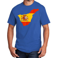 Spain Flag In Tenerife Outline   Tenerife T Shirt Basic T-shirt | Artistshot