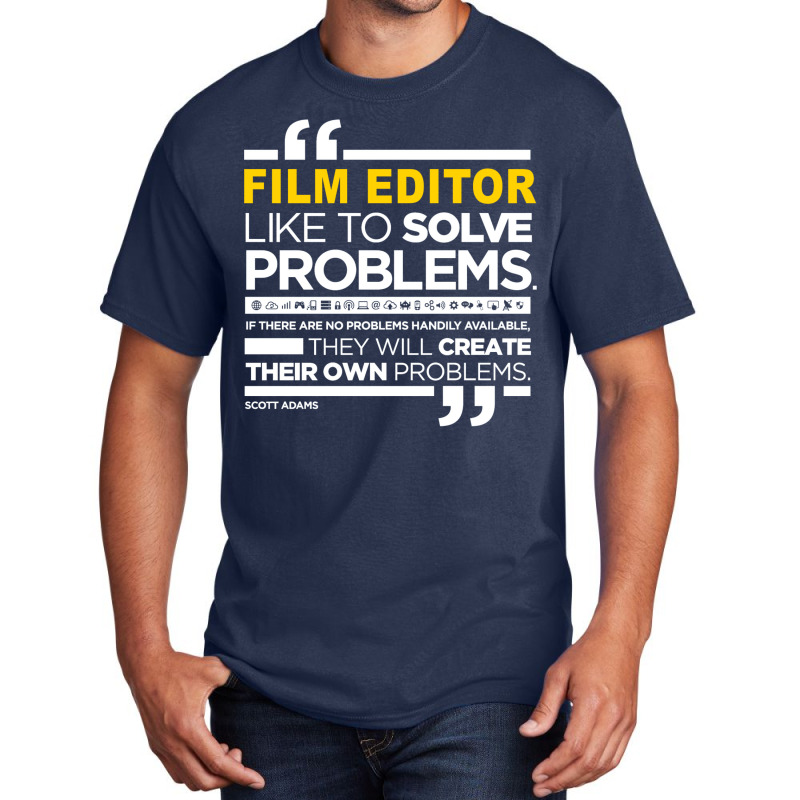 Film Editor Latest Design 2017   Nature Funny Basic T-shirt | Artistshot